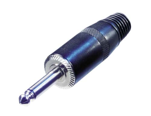 Bild von jack 6,3mm steker 2-polig zwart anti-kink tule kabelOD<8.8mm NYS