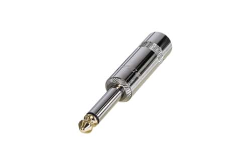 Bild von jack 6,3mm steker 2-polig nilkel goud NYS