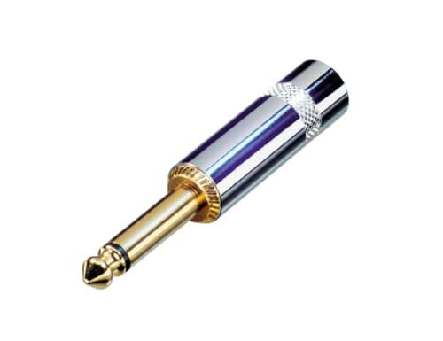 Bild von jack 6,3mm steker 2-polig nilkel goud-TIP NYS