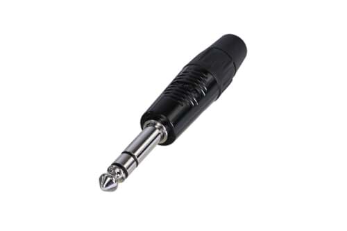 Bild von jack 6,3mm steker 3-polig zwart Finger Groove