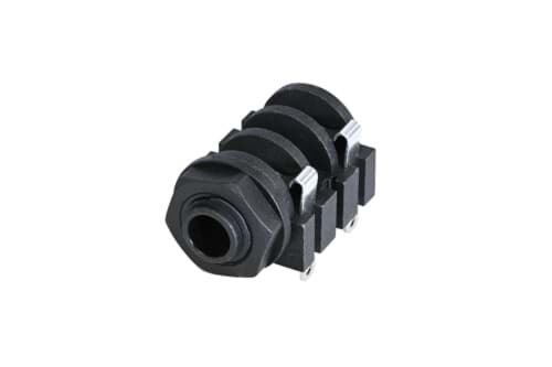 Picture of jack 6,3mm chassis 3-polig solder + PVC nut