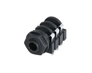 Picture of jack 6,3mm chassis 2-polig solder + PVC nut