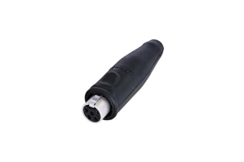 Picture of TINY XLR kabeldeel 5p female zwart/goud rubber