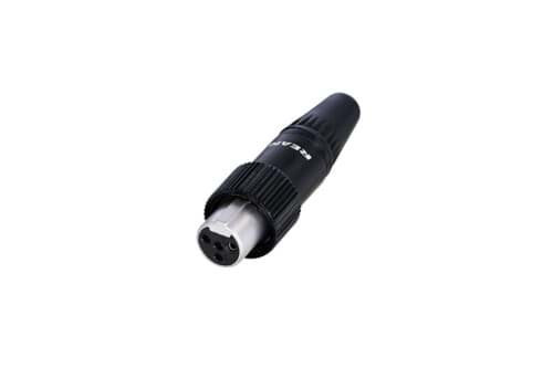Picture of TINY XLR kabeldeel 4p female zwart/goud screw-locking