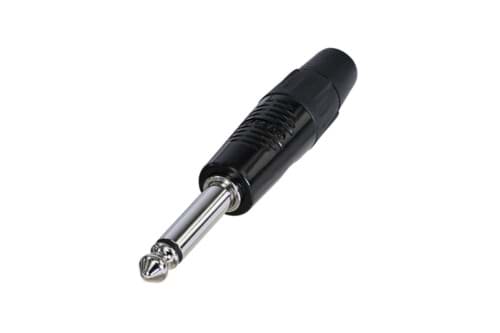 Bild von jack 6,3mm steker 2-polig zwart Finger Groove