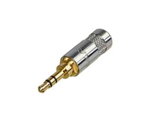 Picture of jack 3,5mm steker 3-polig nikkel goud