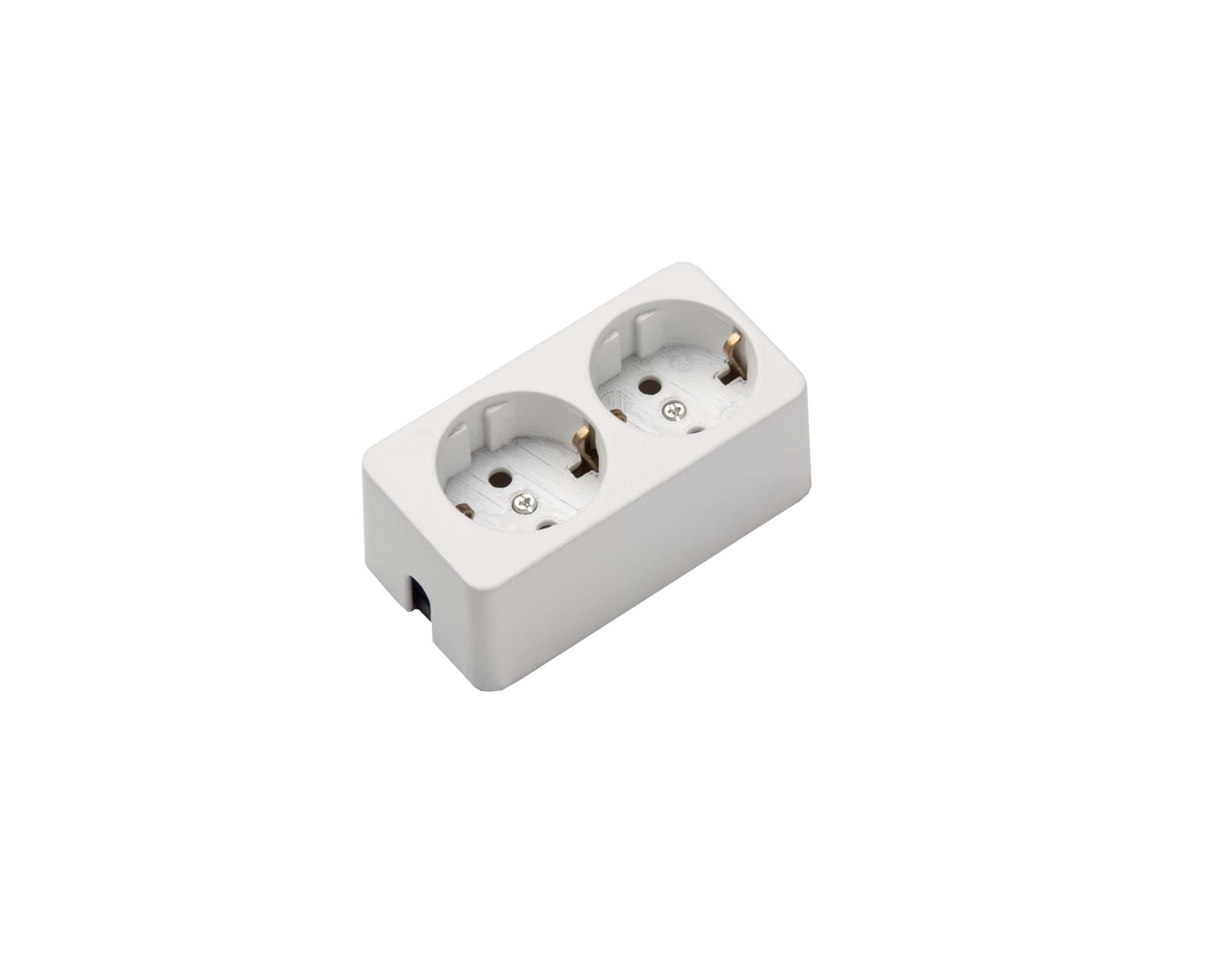 Picture of contactdoos randaarde  2v wit