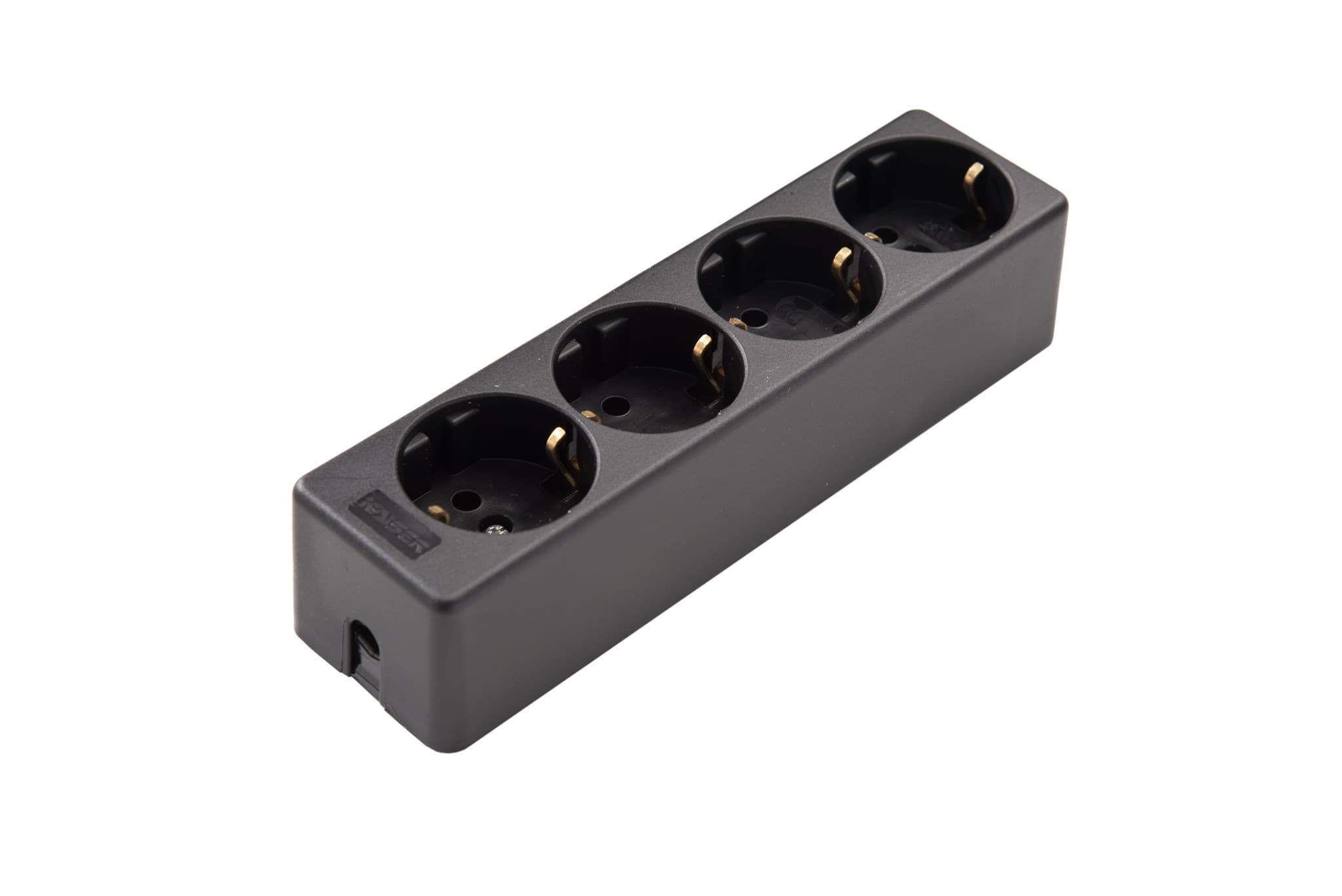 Picture of contactdoos randaarde  4v zwart