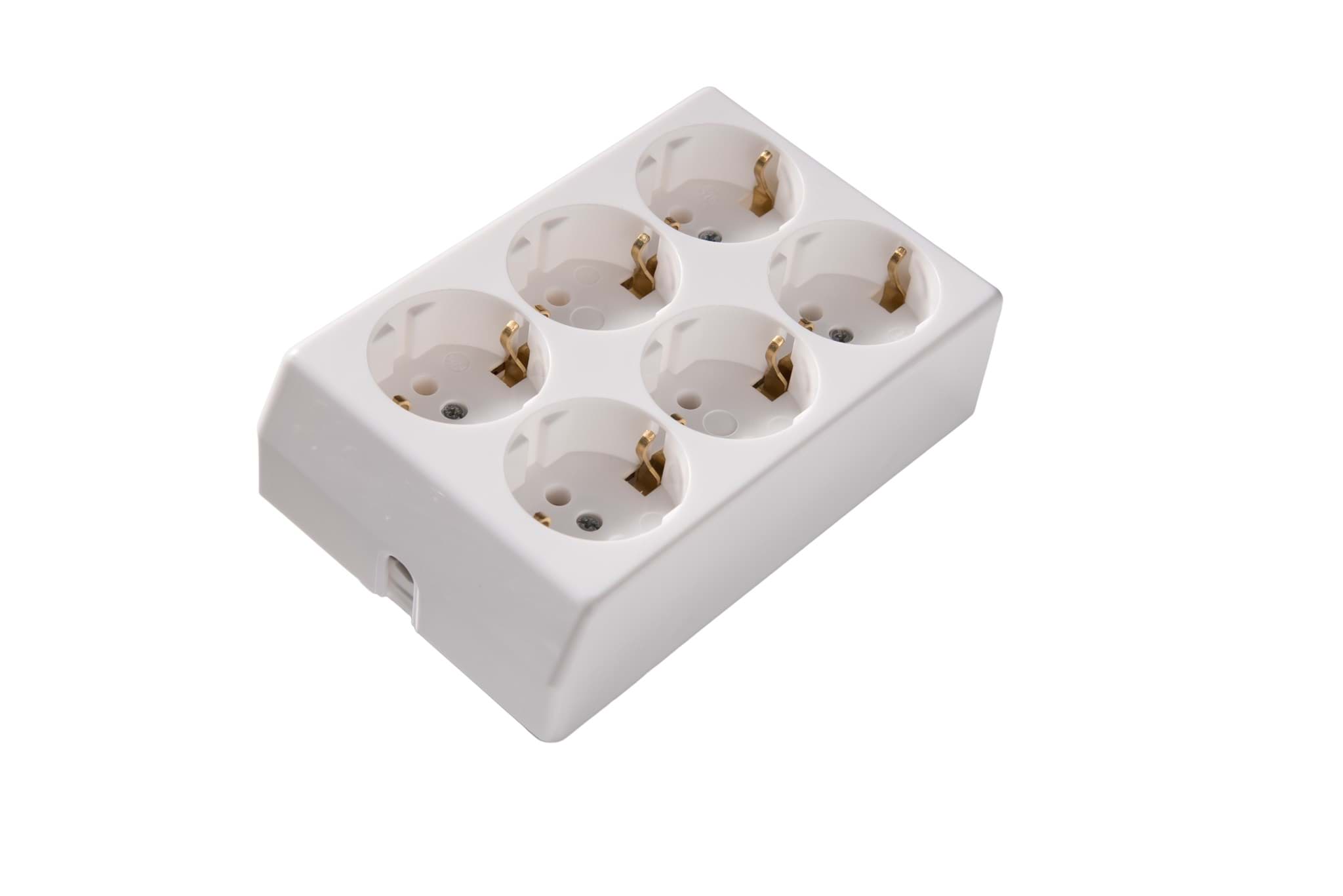 Picture of contactdoos randaarde  6v (2x3) wit