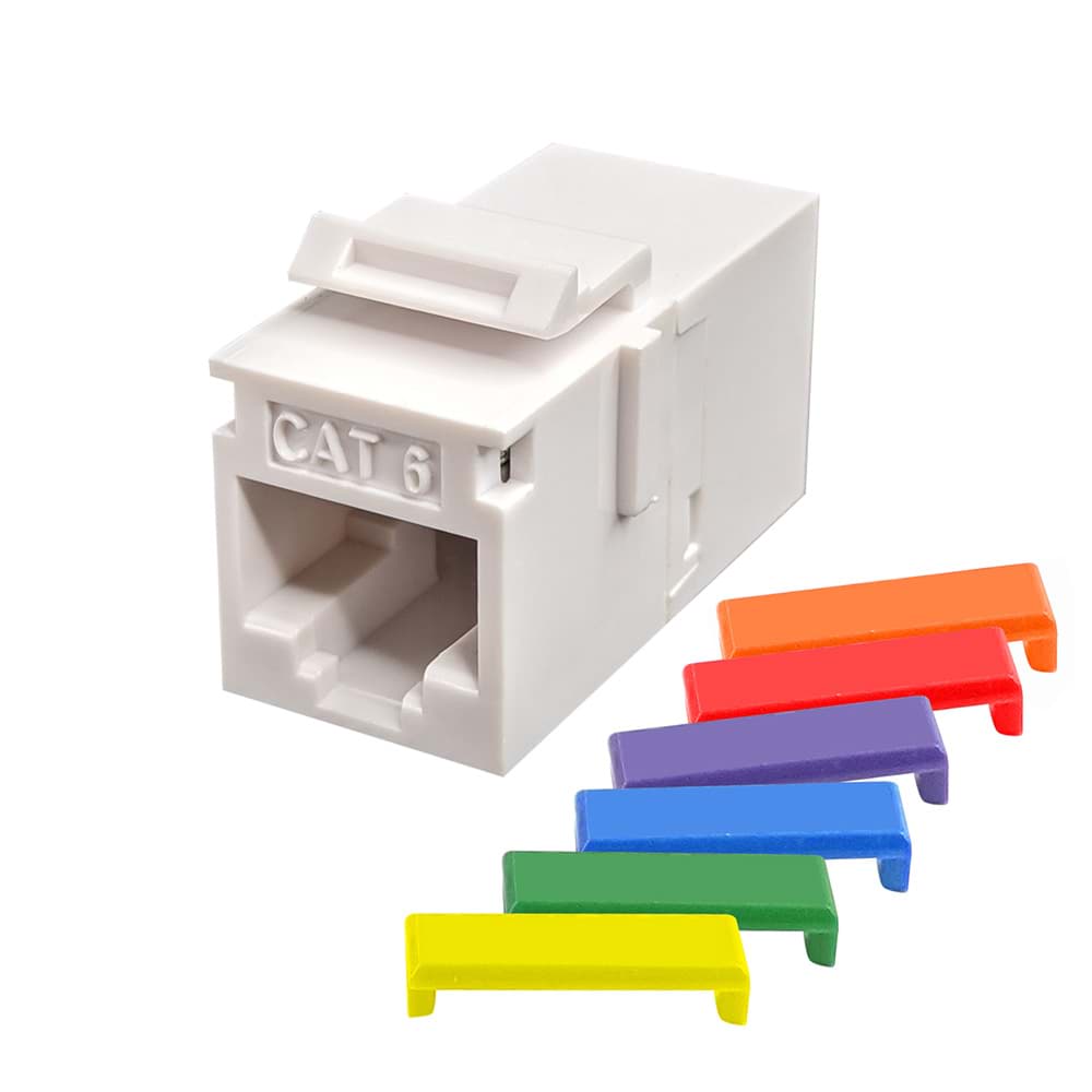 Picture of keystone RJ45/RJ45 CAT6 UTP wit S45