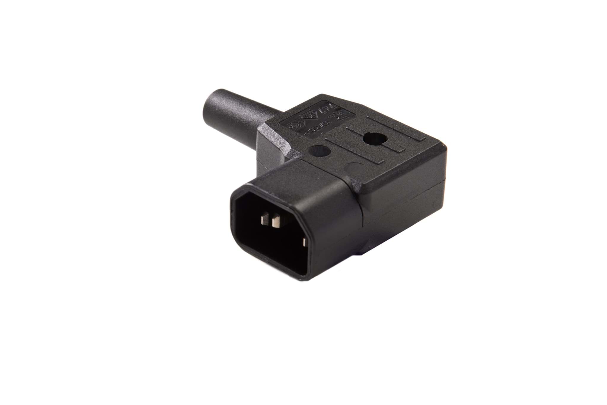 Picture of IEC C14 10A connector pen haaks rechts zwart Kaiser