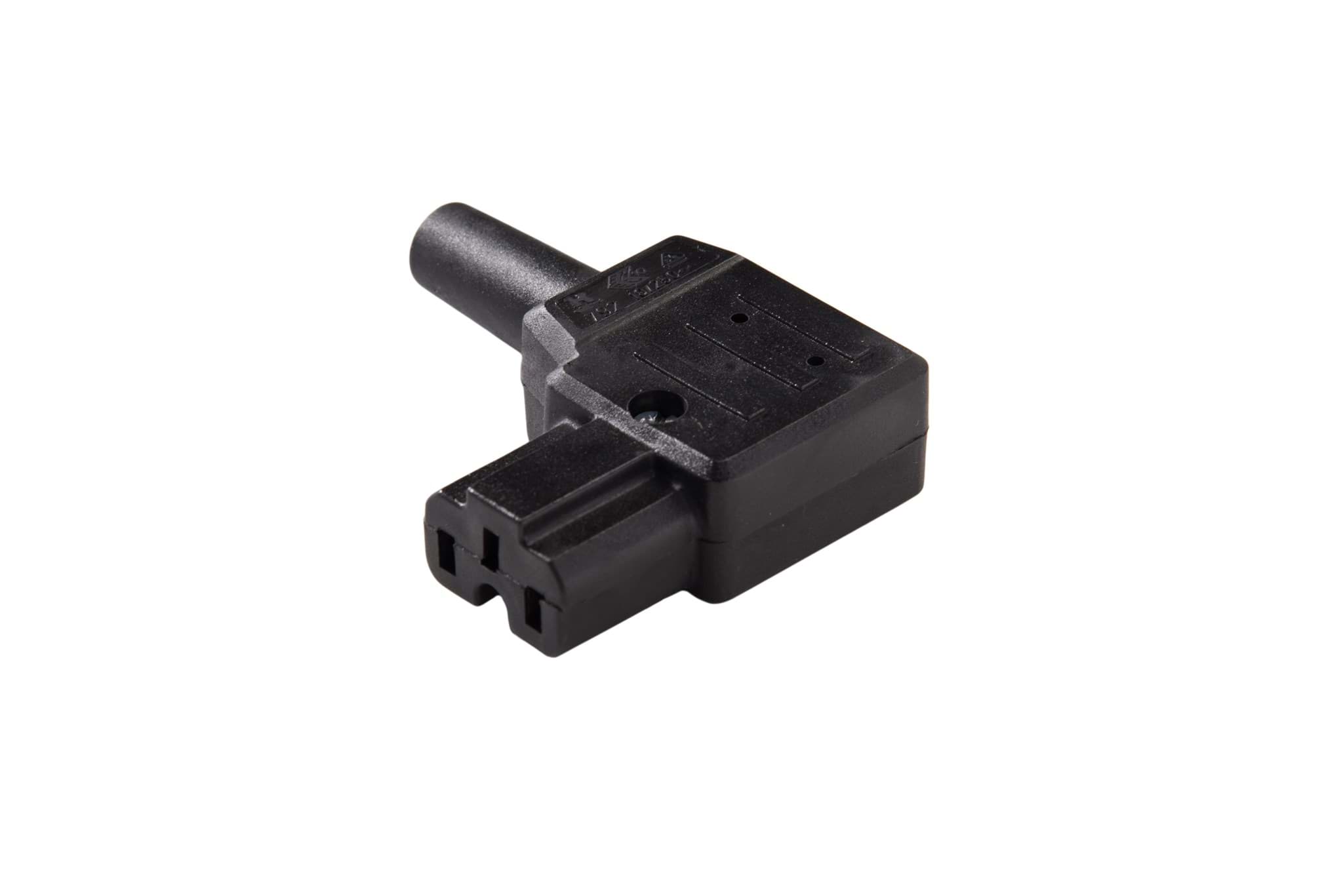 Picture of IEC C15A 10A 155gr connector bus haaks rechts zwart Kaiser