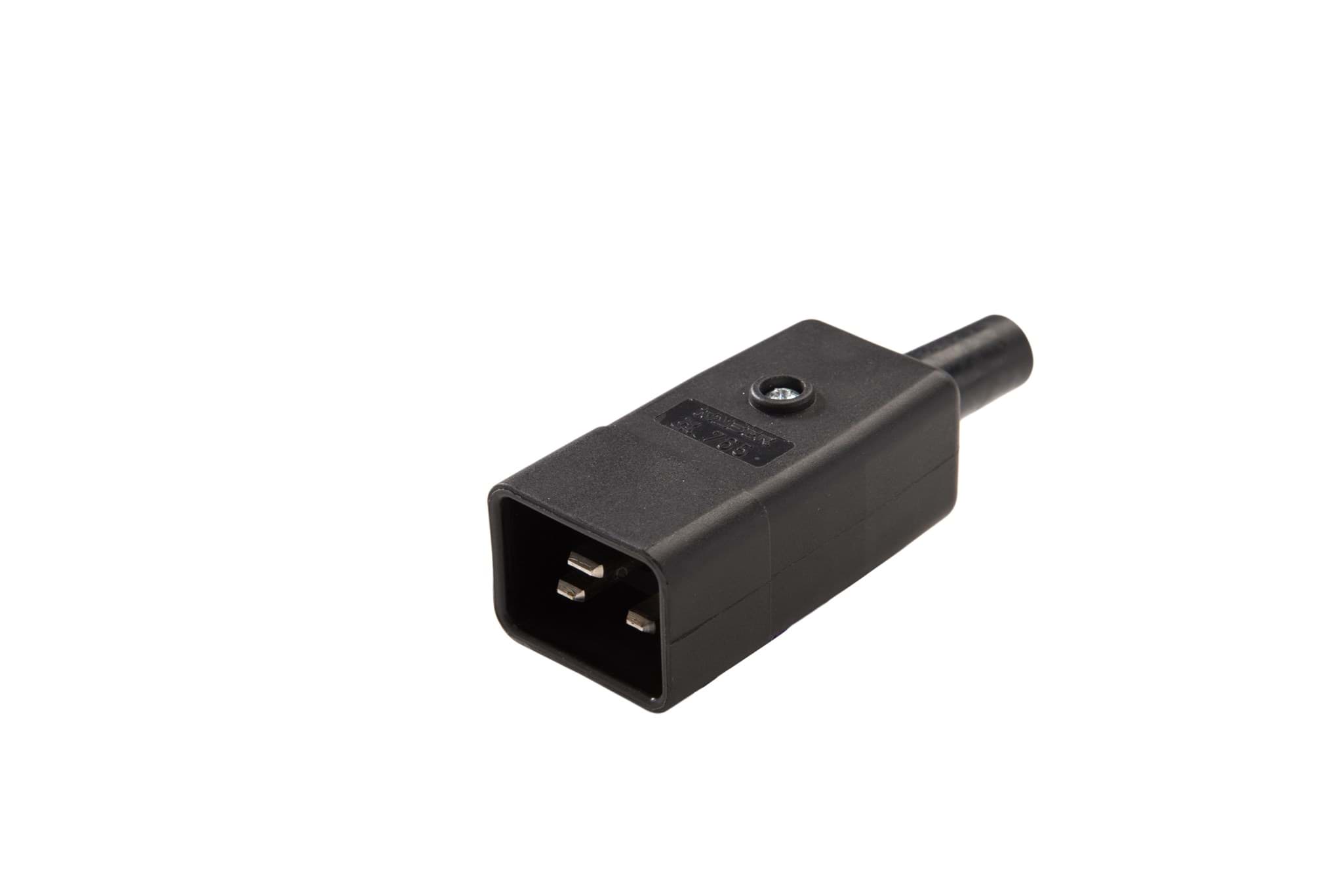 Picture of IEC C20 16A connector pen recht zwart Kaiser
