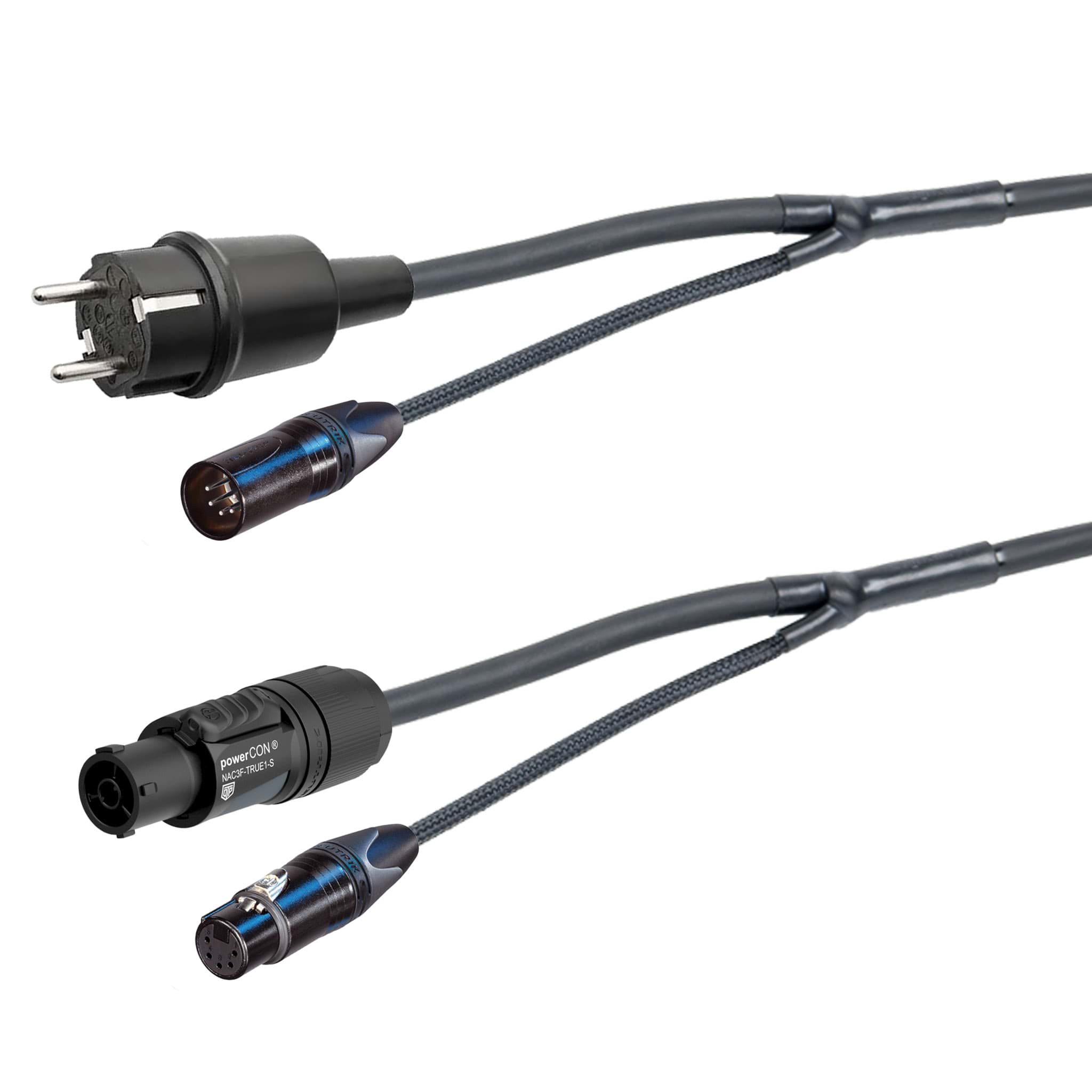 Picture for category combi DMX XLR 5p Schuko > powerCON TOP