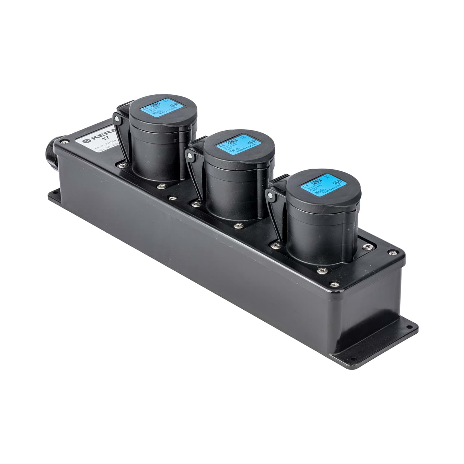 Picture of snoercentrale 3-voudig CEE 3p 16A 230V zwart M20
