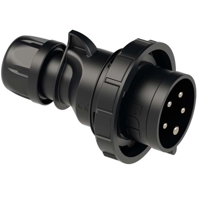 Picture of CEE steker 5p  32A 400V 6h zwart IP67 PCE