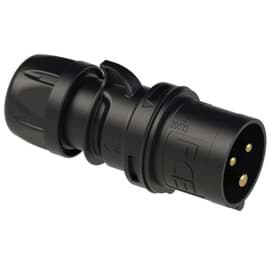 Picture of CEE steker 3p  32A 230V 6h zwart IP44 PCE