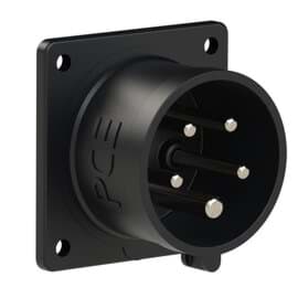 Bild von CEE toestel-inbouw 5p  16A 400V 6h zwart 70x70mm IP44 PCE