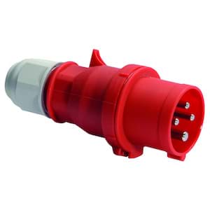Picture of CEE steker 4p  32A 400V 6h rood IP44 Bals QuickConnect