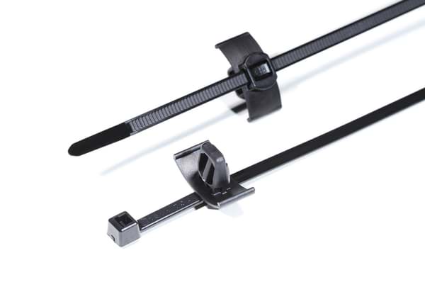 Afbeelding van bevestigingsband met spreidanker 200x4,6 HS-zwart ovale gaten