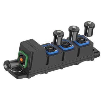 Afbeelding van opticalBAR breakoutbox opticalCON MTP12 SingleMode(APC) to 3xQUAD IP65